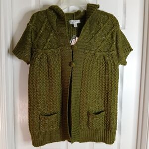 dressbarn Olive Green V-Neck Sweater